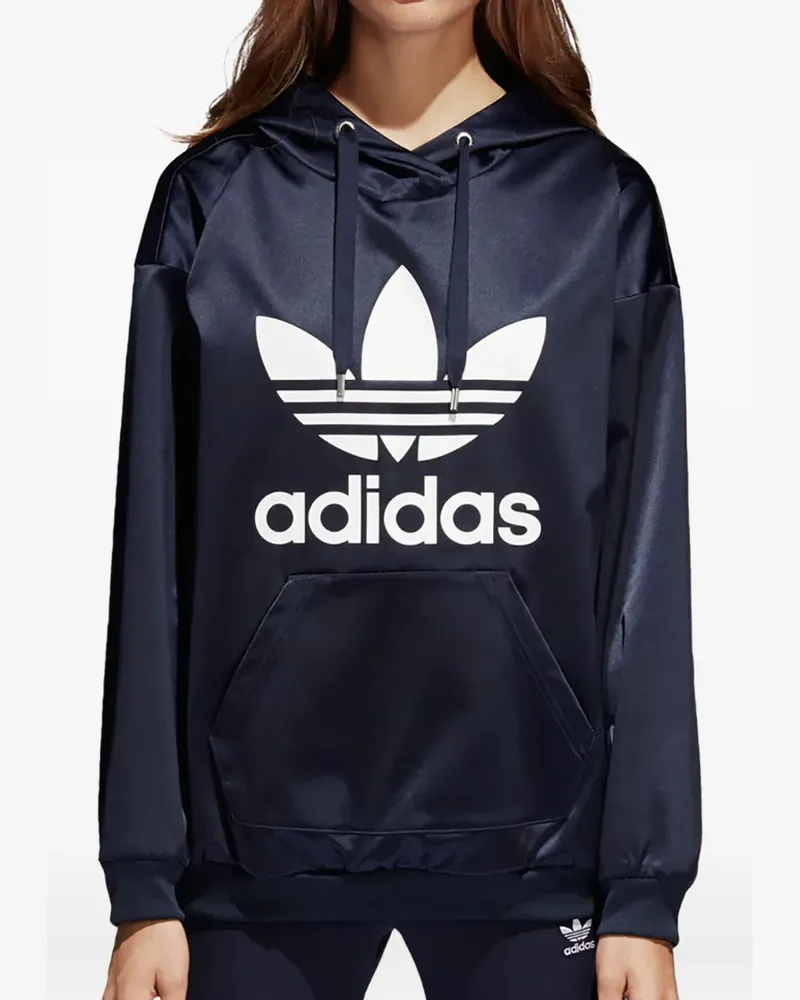 adidas Stadium Trefoil Legend Ink/White Hoodie - Blau Blau