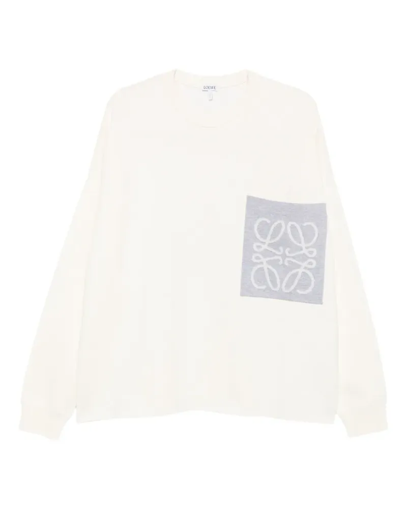 Loewe Sweatshirt mit Anagram-Patch - Nude Nude