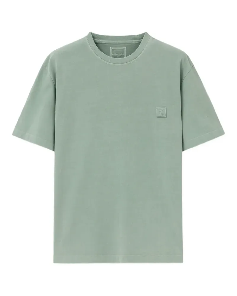 Wooyoungmi T-Shirt mit eckigem Logo - Grün Grün