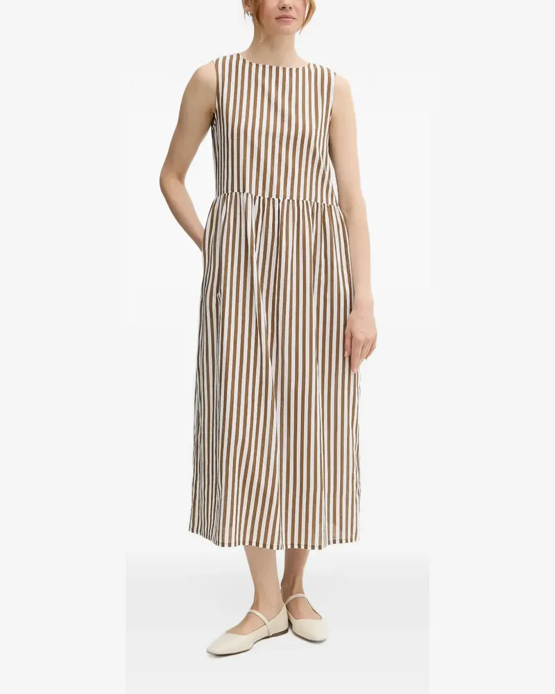 Benetton vertical-stripe sleeveless midi dress - Braun Braun