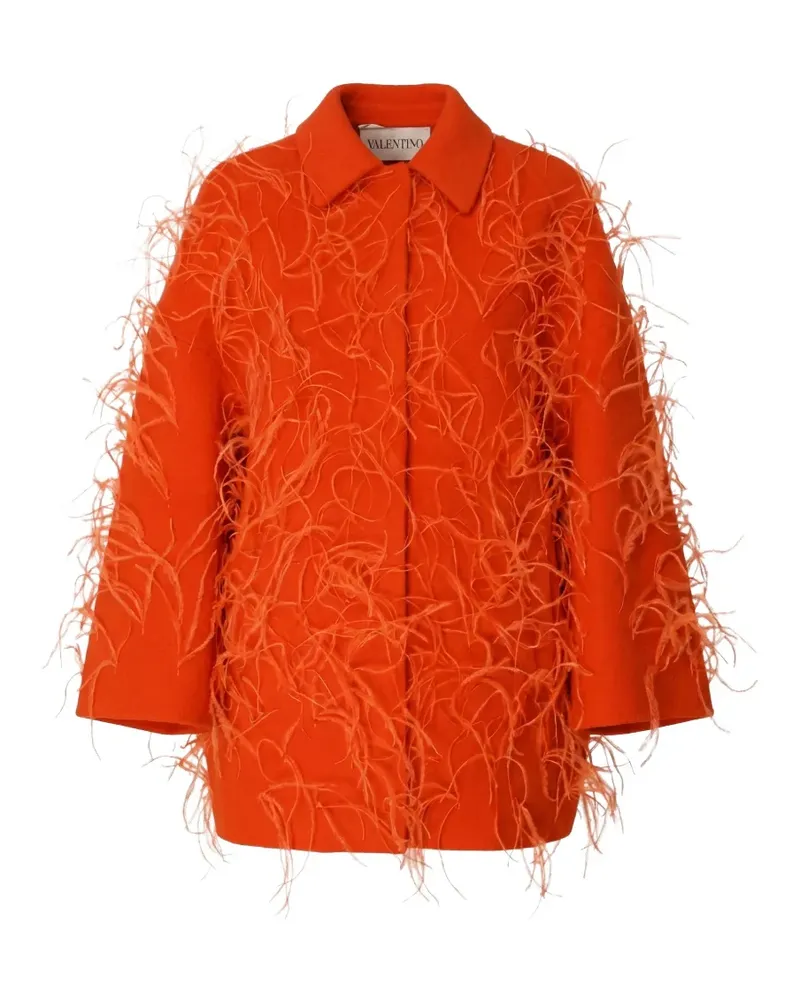Valentino Garavani Corsage mit Federn - Orange Orange