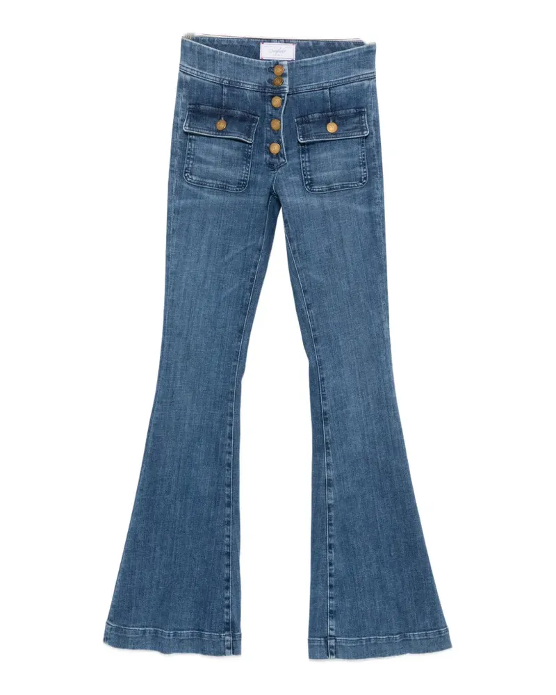 Seafarer button-fastening flared-leg jeans - Blau Blau
