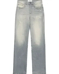 AMI Paris Halbhohe Straight-Leg-Jeans Grau