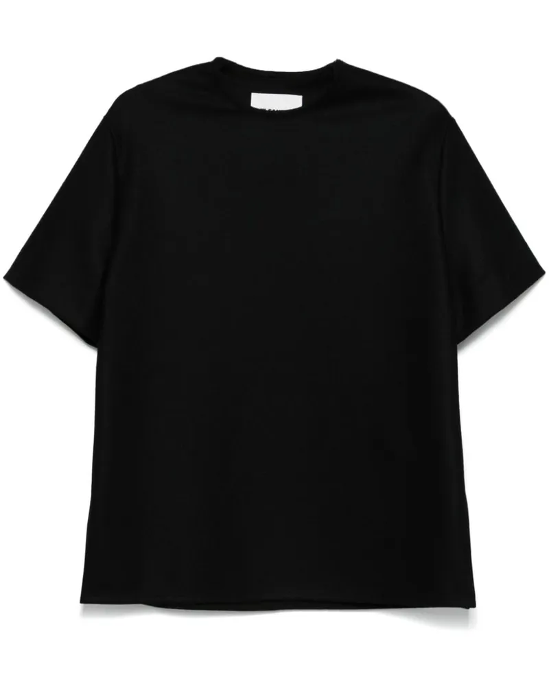 Jil Sander T-Shirt aus Wolle Schwarz