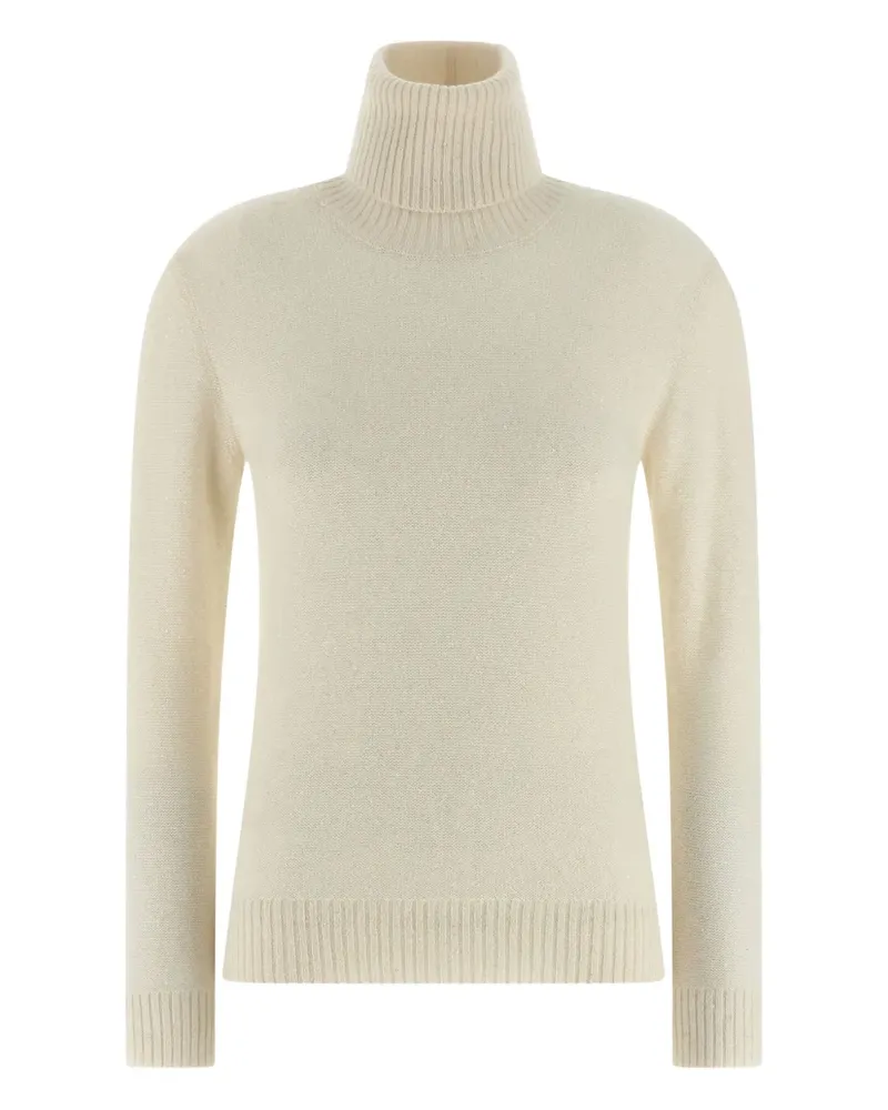 Fabiana Filippi sequin turtleneck sweater - Weiß Weiß