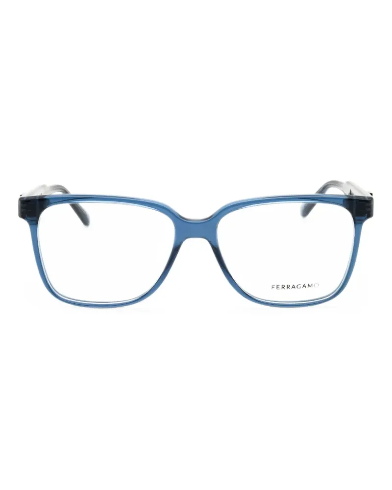 Ferragamo rectangle-frame glasses - Blau Blau