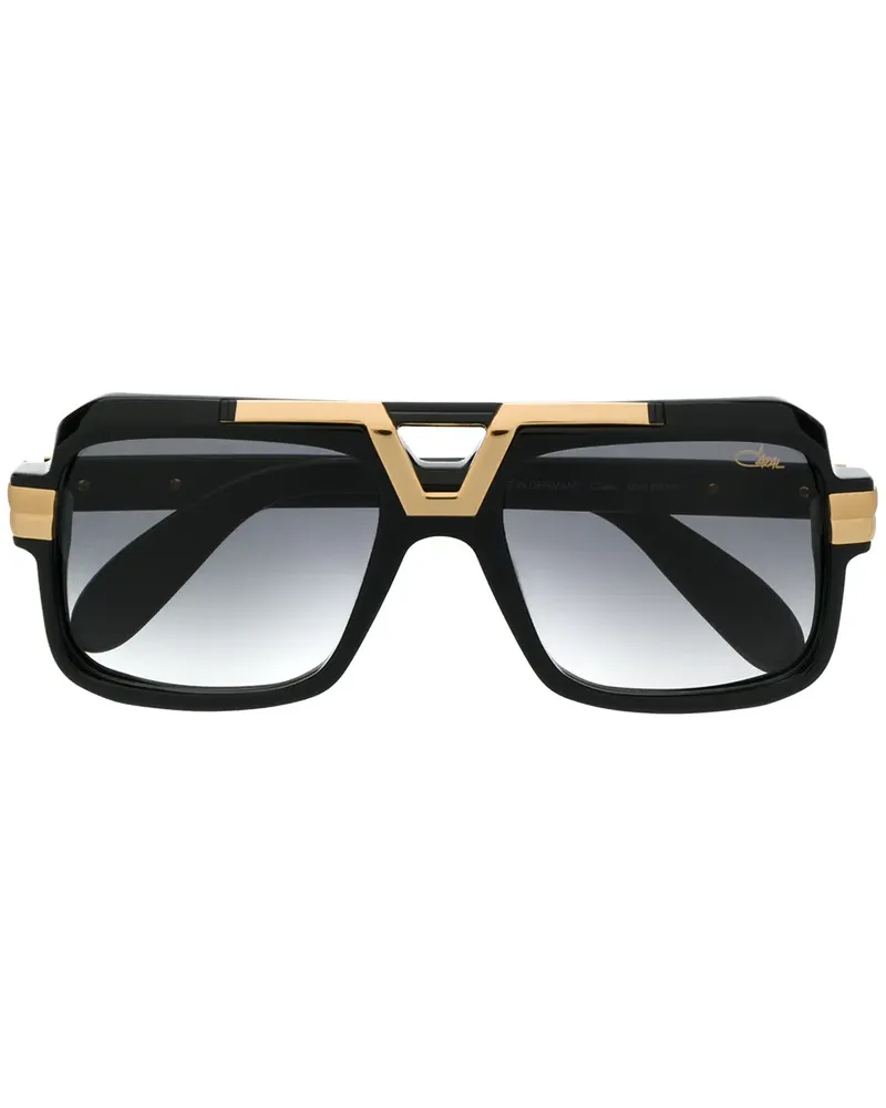 CAZAL Geometrische Sonnenbrille - Schwarz Schwarz