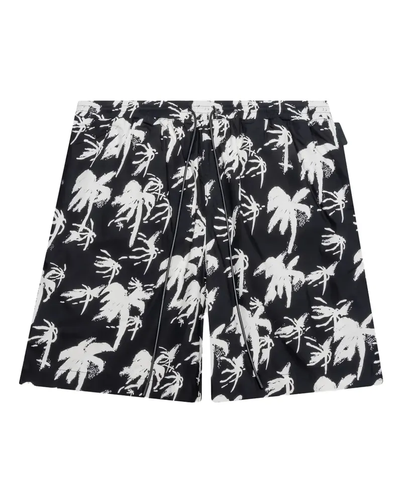 RTA Shorts mit Palmen-Print - Schwarz Schwarz
