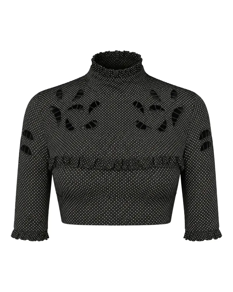 Dsquared2 Oberteil mit Polka Dots - Schwarz Schwarz