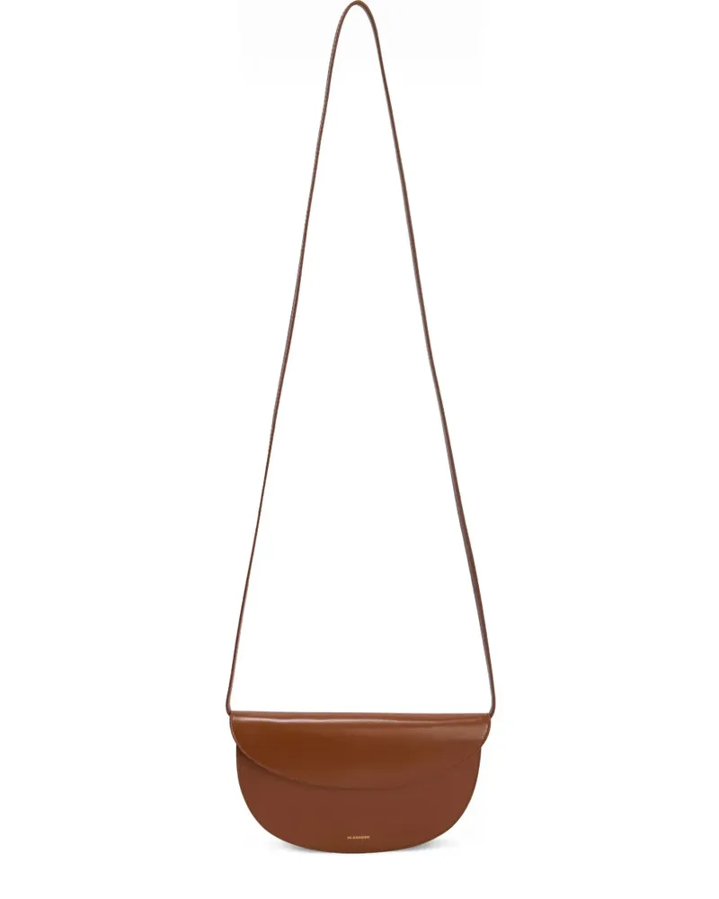 Jil Sander Abgerundete Umhängetasche - Braun Braun