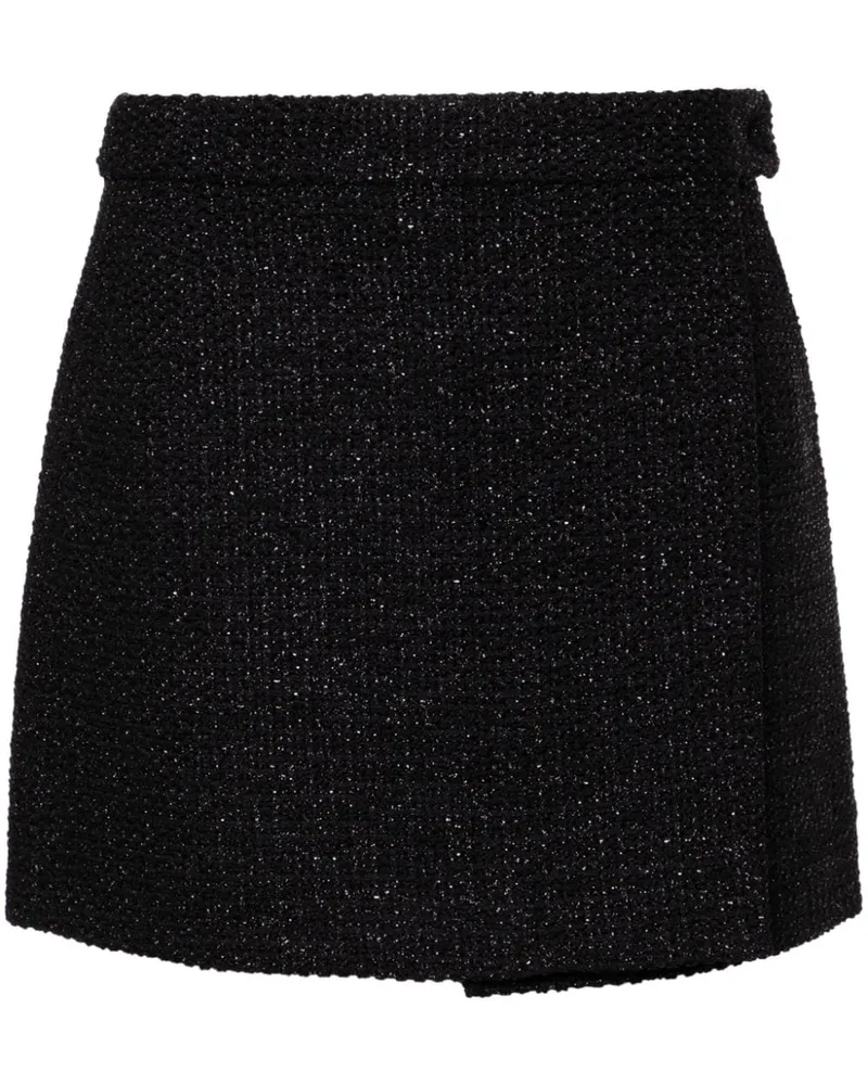 Tom Ford Gewickelter Tweed-Minirock - Schwarz Schwarz