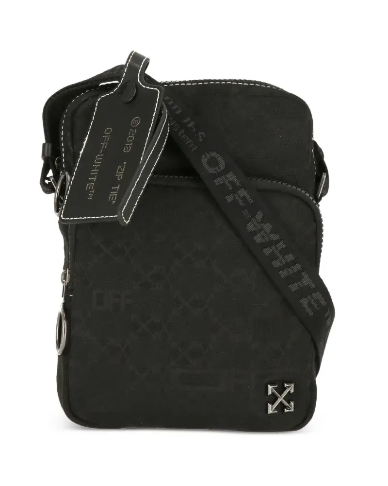 OFF-WHITE Zip Tie monogram-pattern shoulder bag - Schwarz Schwarz