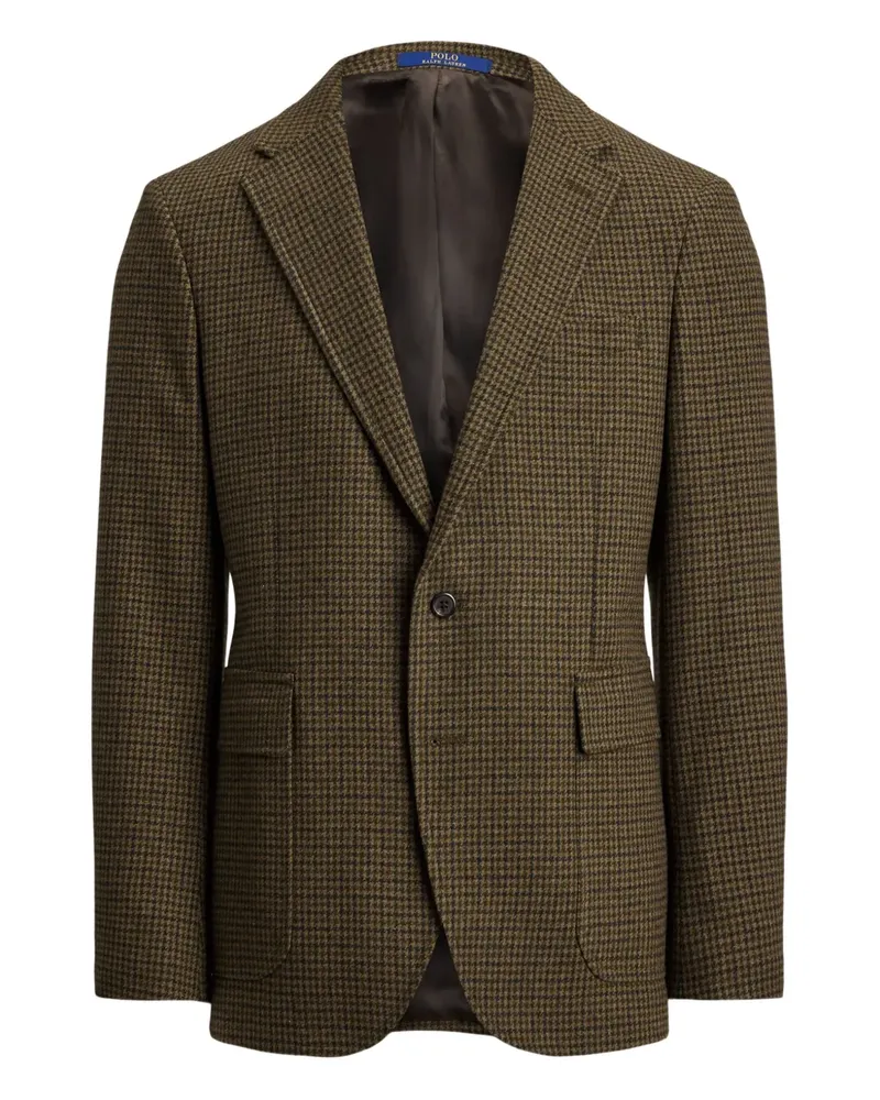 Ralph Lauren houndstooth single-breasted blazer - Grün Grün