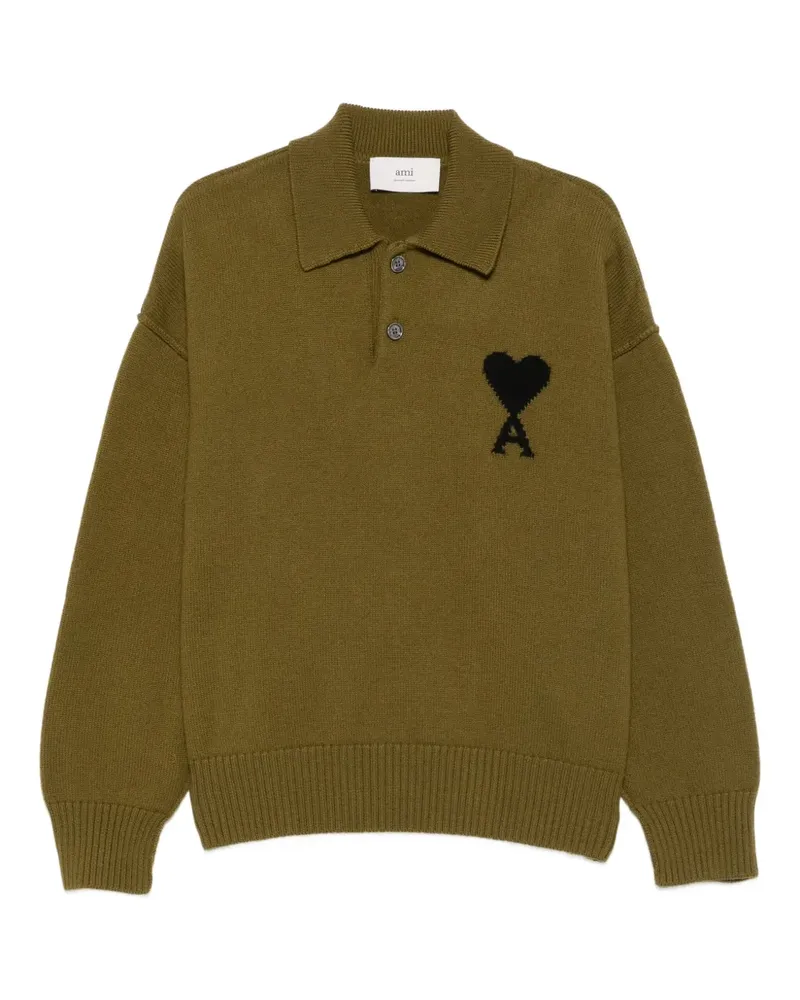 AMI Paris Ami de Coeur Poloshirt - Grün Grün