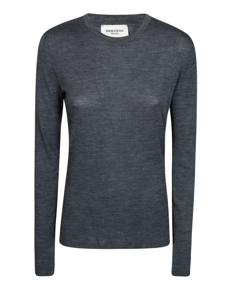 Max Mara long-sleeve wool T-shirt - Grau Grau