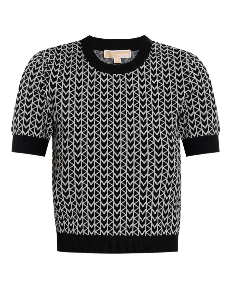 Michael Kors Top mit Monogrammmuster - Schwarz Schwarz