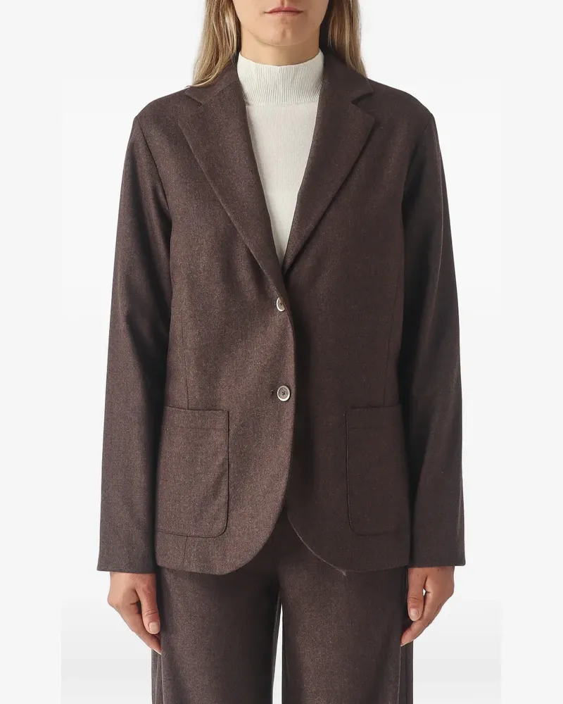 Gran Sasso single-breasted patch-pocket jacket - Braun Braun