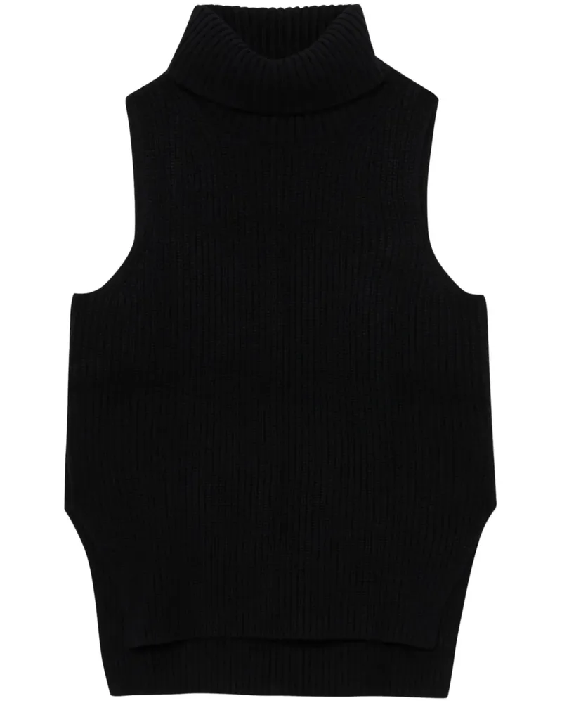 Brooks Brothers Gerippter Pullunder - Schwarz Schwarz