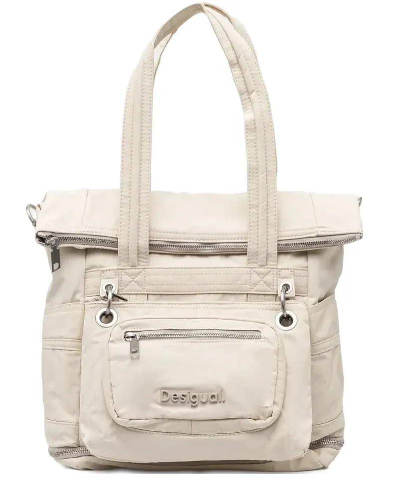 Desigual Rucksack mit Logo - Nude Nude