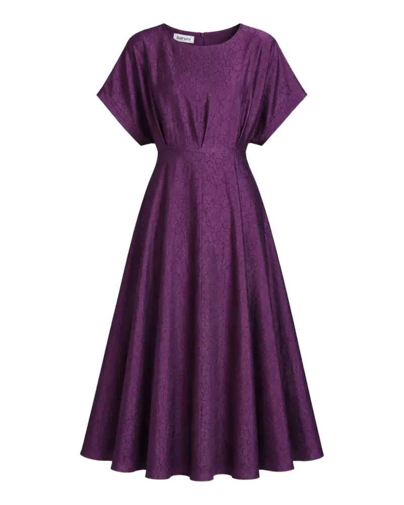 Baruni Ausgestelltes Midikleid mit Riss-Effekt - Violett Violett