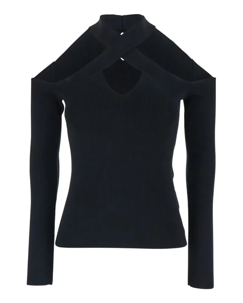 Federica Tosi Oberteil mit gekreuzten Trägern - Schwarz Schwarz