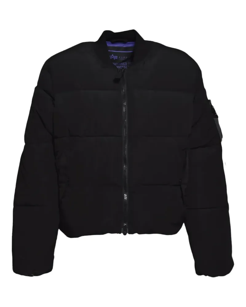 Alpha Industries Gefütterte Bomberjacke - Schwarz Schwarz