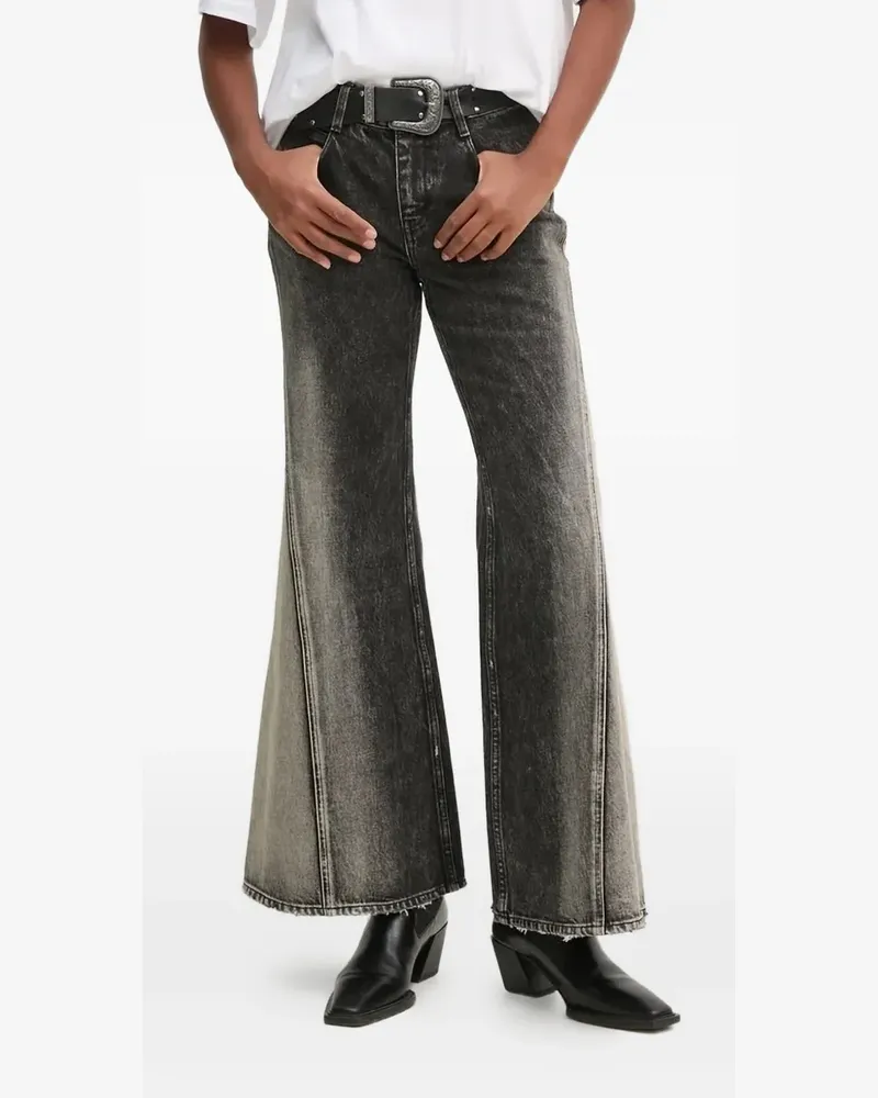 Miss Sixty Acid-Wash-Jeans mit Schlitz - Schwarz Schwarz