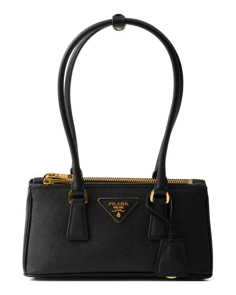 Prada Galleria Mini-Tasche aus Saffiano-Leder - Schwarz Schwarz