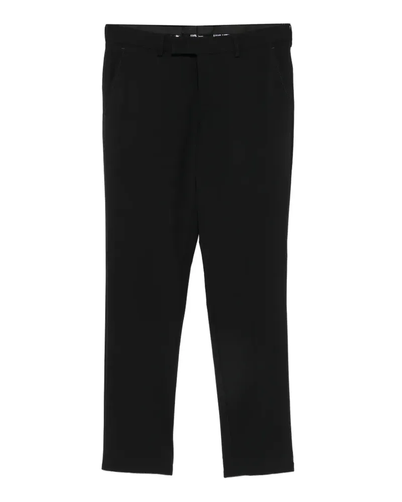 Karl Lagerfeld logo-patch tailored trousers - Schwarz Schwarz