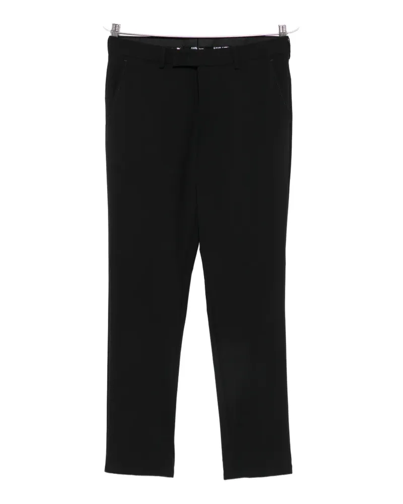 Karl Lagerfeld logo-patch tailored trousers - Schwarz Schwarz