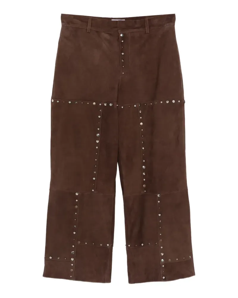 Moschino Hose mit Nieten - Braun Braun