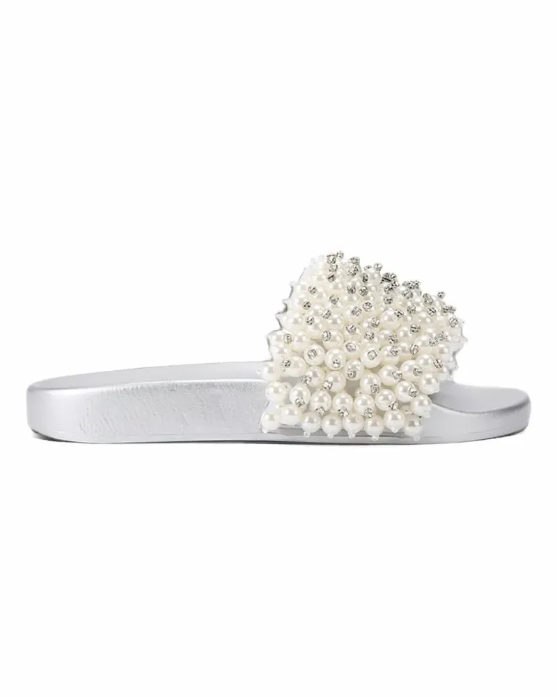 Kurt Geiger Meena Eagle bead slides - Weiß Weiß