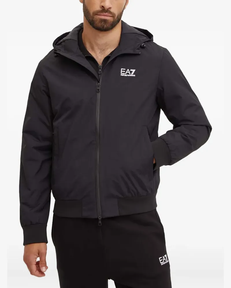 EA7 hooded zip jacket - Schwarz Schwarz