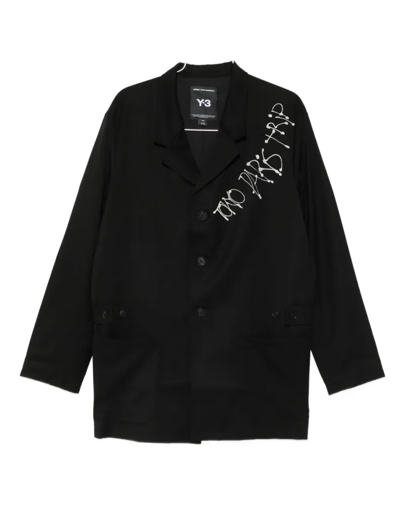 Y-3 notched-lapel blazer - Schwarz Schwarz