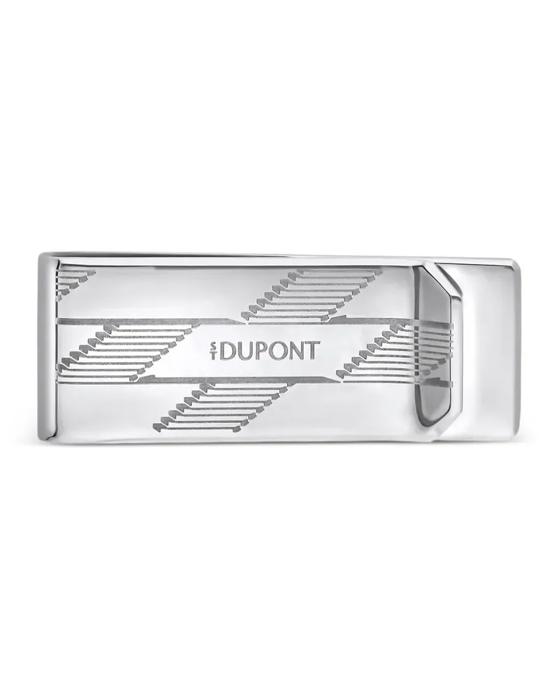 S.T. Dupont engraved logo-plaque money clip - Silber Silber