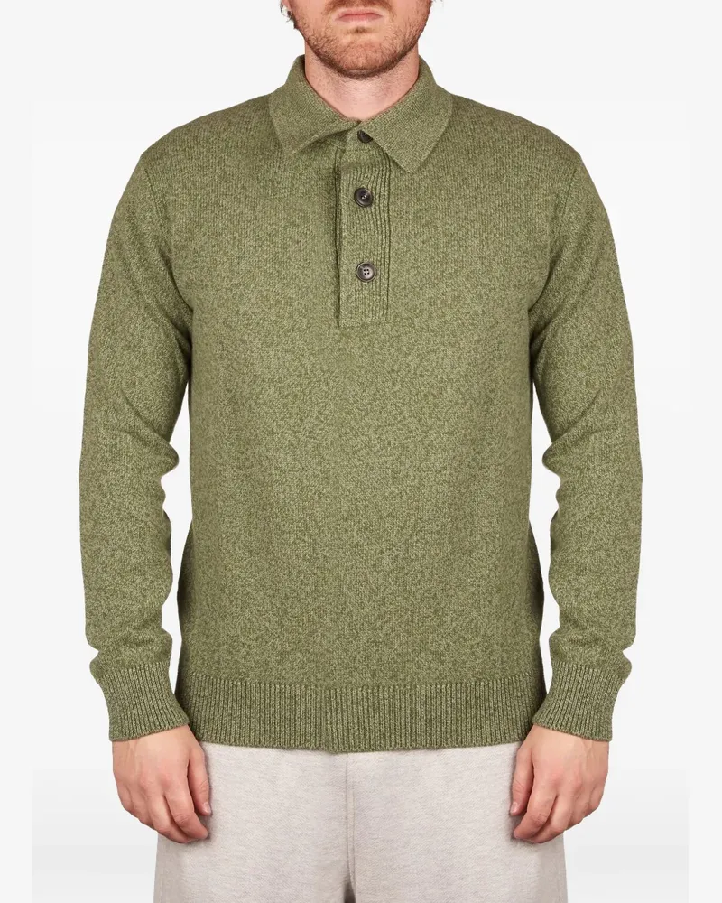 Filippo de Laurentiis long-sleeve knitted polo-collar sweater - Grün Grün