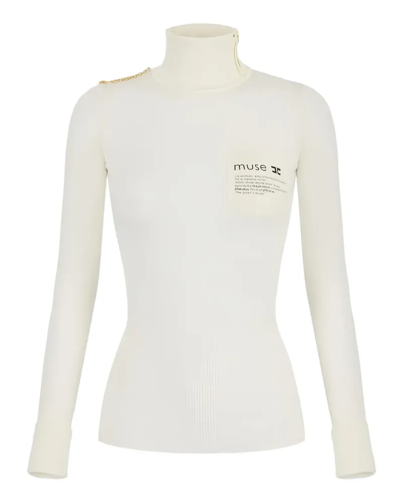 Elisabetta Franchi Pullover mit Rollkragen - Nude Nude