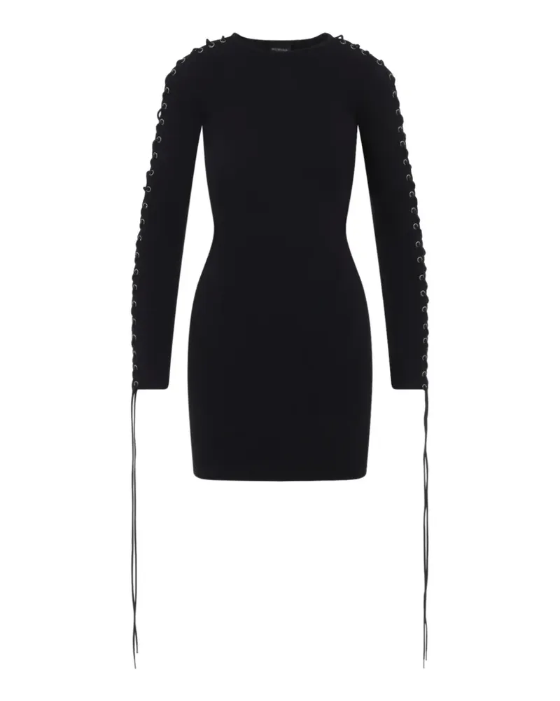 Balenciaga lace-up cotton dress - Schwarz Schwarz