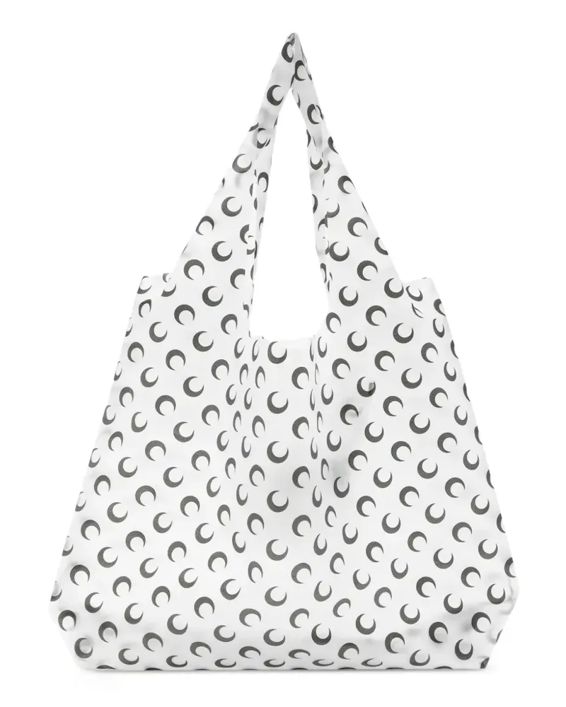 Marine Serre Tote Bag mit Mond-Print - Weiß Weiß