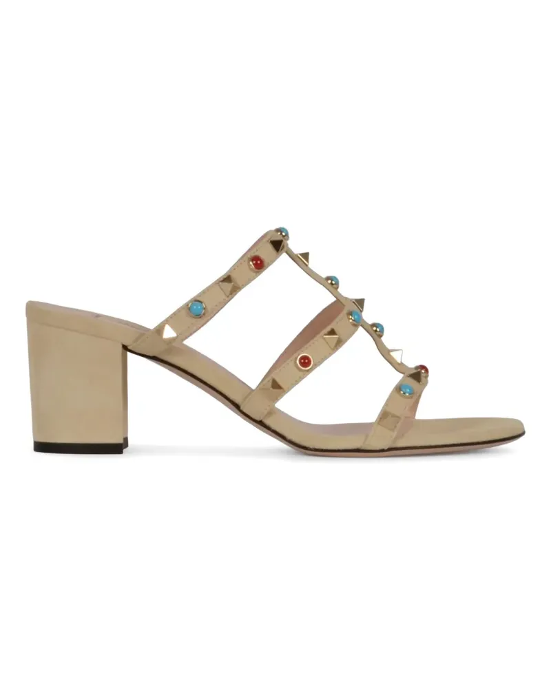 Valentino Garavani stud-embellished calf leather pumps - Nude Nude