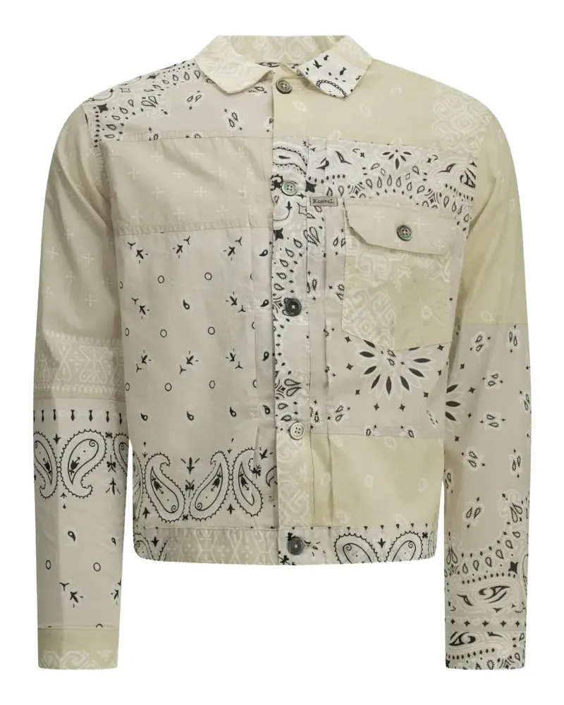 KAPITAL Patchwork-Hemdjacke mit Bandana-Print - Nude Nude