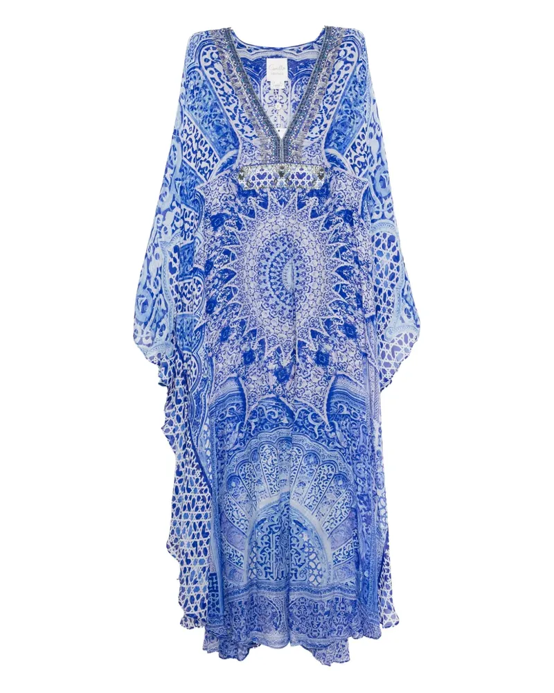 Camilla graphic-print maxi dress - Blau Blau
