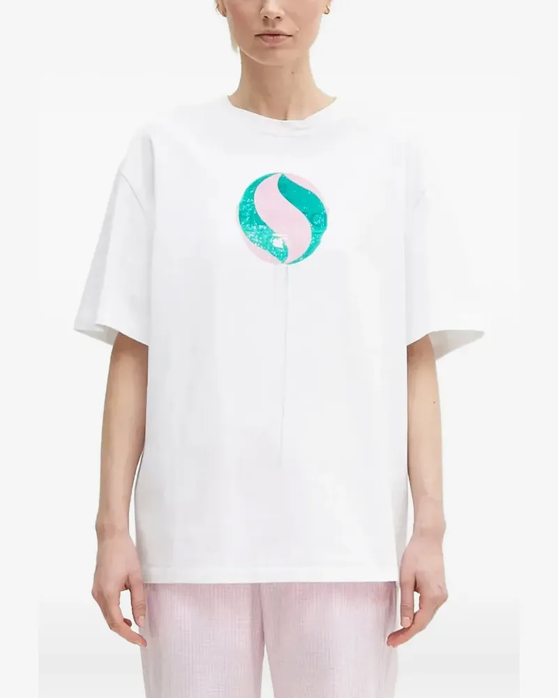 Fiorucci T-Shirt mit Lutscher-Print - Weiß Weiß