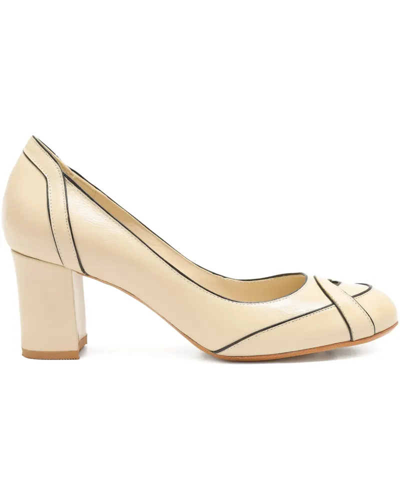 Sarah Chofakian Pumps mit Blockabsatz 55mm - Nude Nude