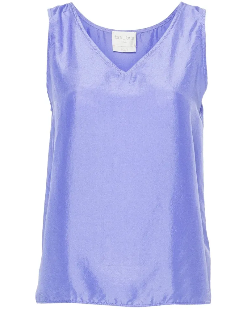 forte_forte Ärmelloses Seidenhemd - Violett Violett