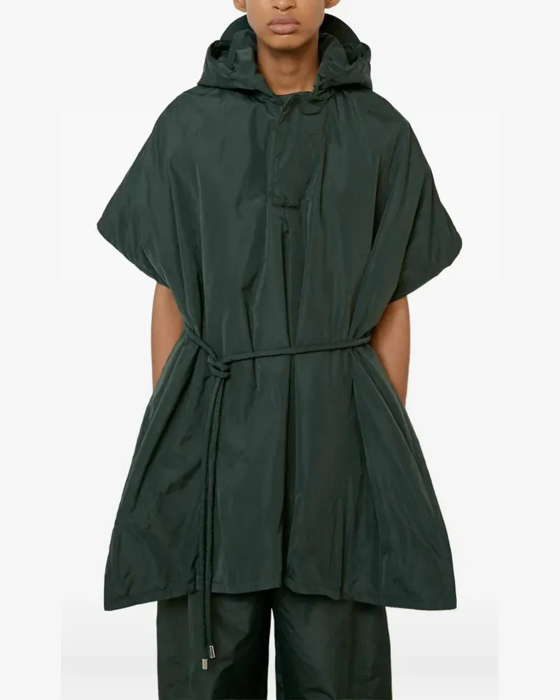 MEIMEIJ hooded belted cape - Grün Grün