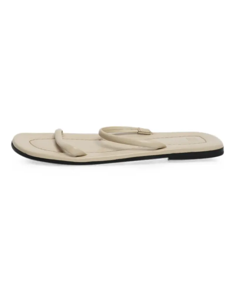 Totême leather flat sandals - Nude Nude