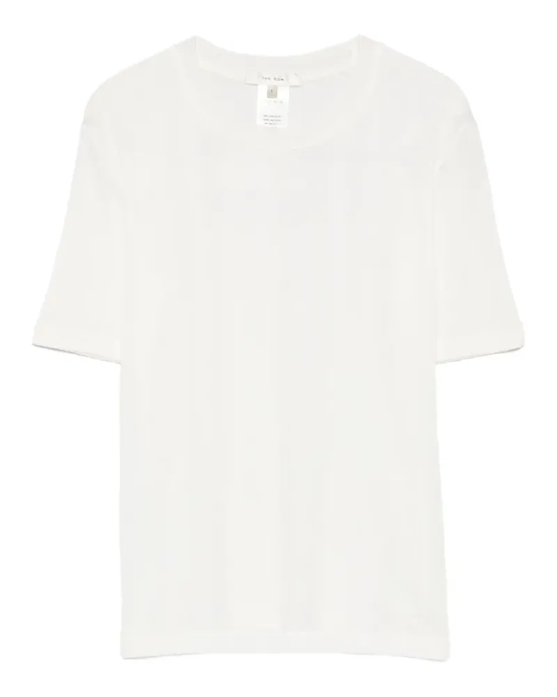The Row Etina ribbed short-sleeve T-shirt - Nude Nude
