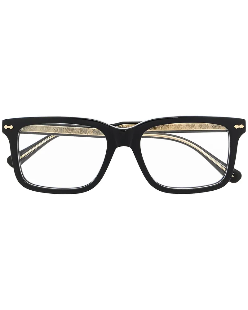 Gucci Brille mit eckigem Gestell - Schwarz Schwarz