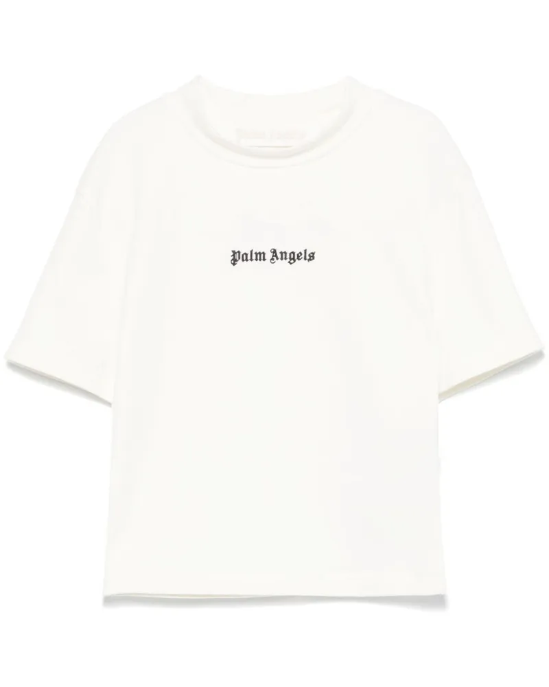 Palm Angels T-Shirt mit Logo-Stickerei - Weiß Weiß